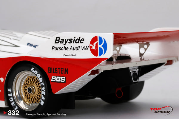 1/18 Scale Top Speed Porsche 962 Bayside Porsche 12 Hours Sebring 1987 Rear Detail