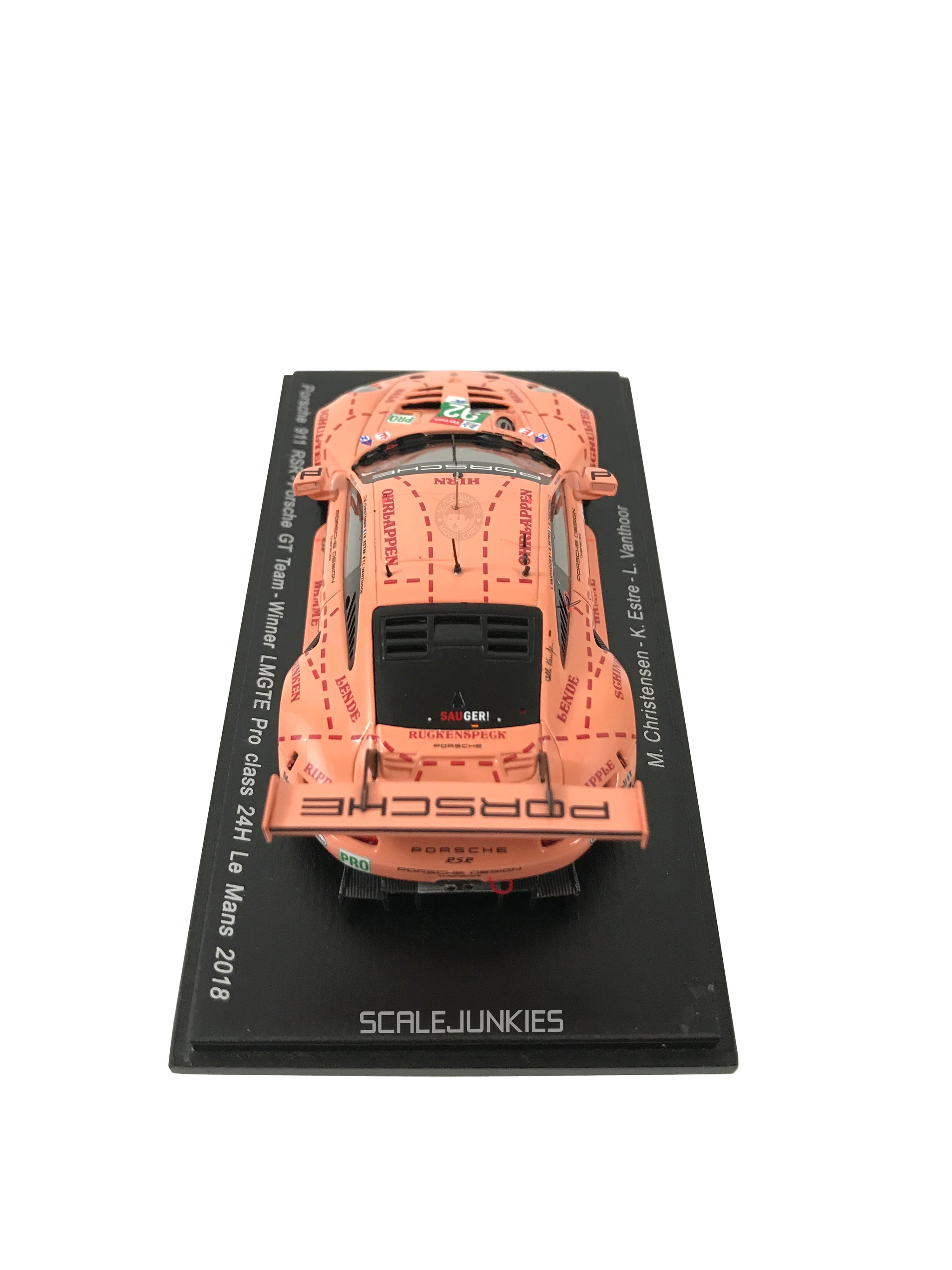 Porsche 911 RSR Pink Pig #92 Christensen/Estre/Vanthoor - Vencedor LMGTE-Pro 24h Le Mans 2018 143 Ixo Porsche 911 RSR Pink Pig #92 Christensen/Estre/Vanthoor - Vencedor LMGTE-Pro 24h Le Mans 2018 143 Ixo